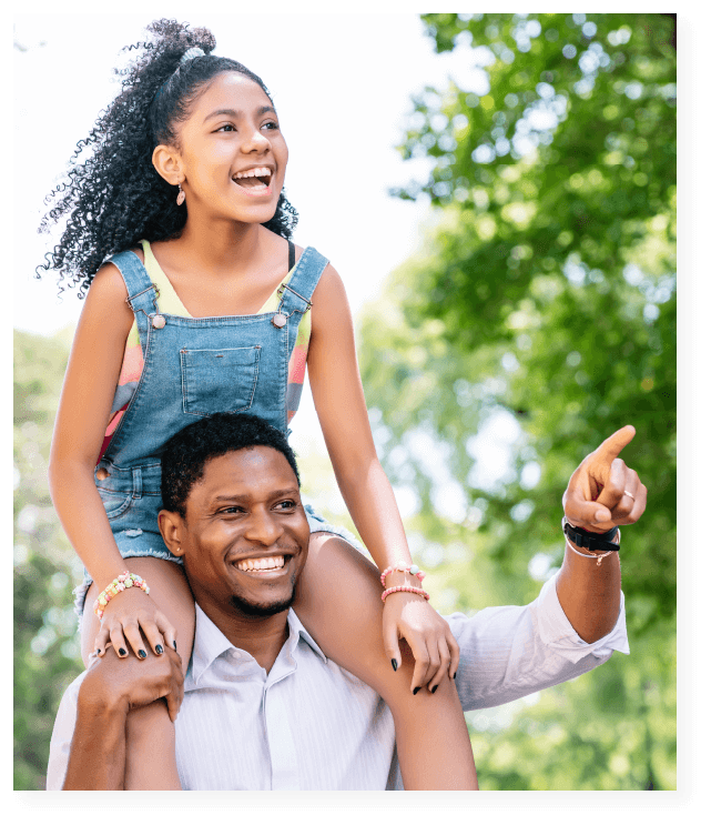 Dad and daughter